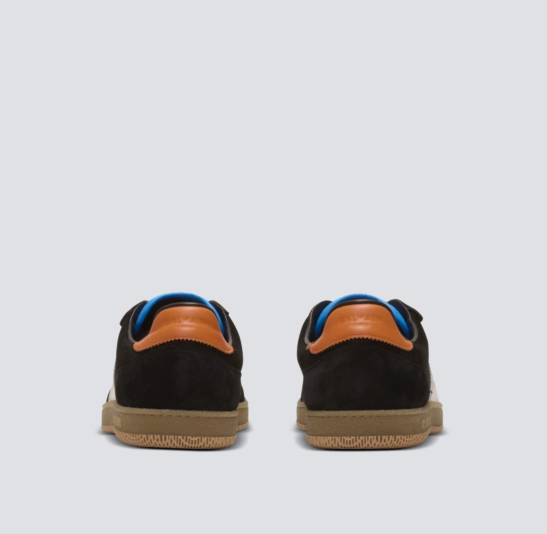 Baskets Balmain Swan en cuir de veau et daim