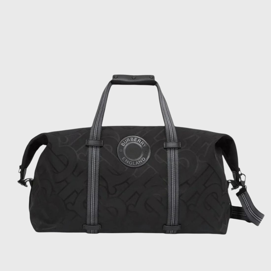 Burberry Monogram Recycled Polyester Jacquard Holdall in Black