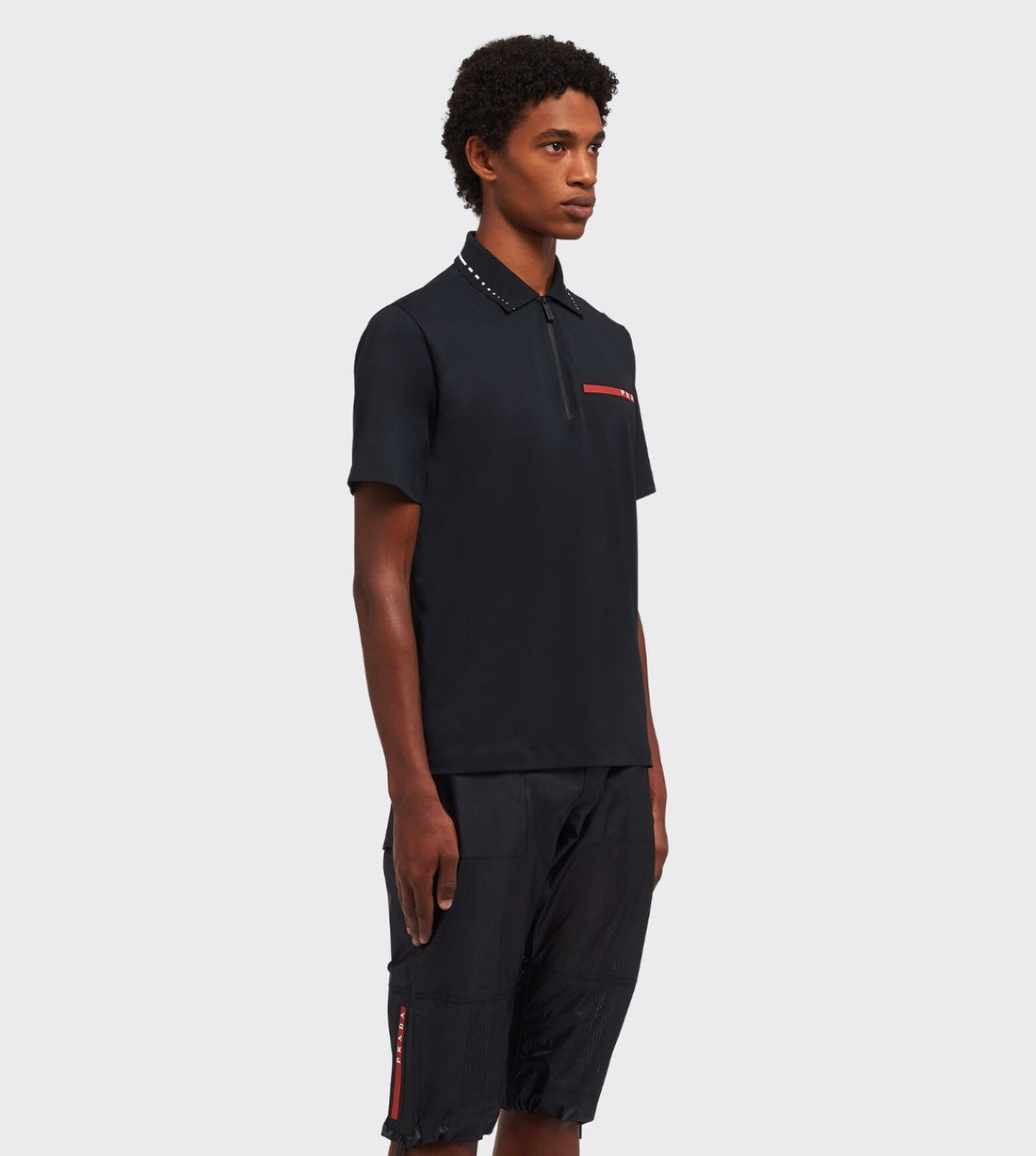 Prada Technical piqué polo shirt
