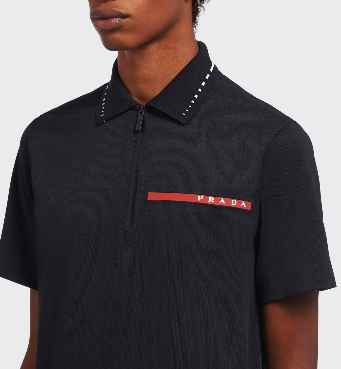 Prada Technical piqué polo shirt