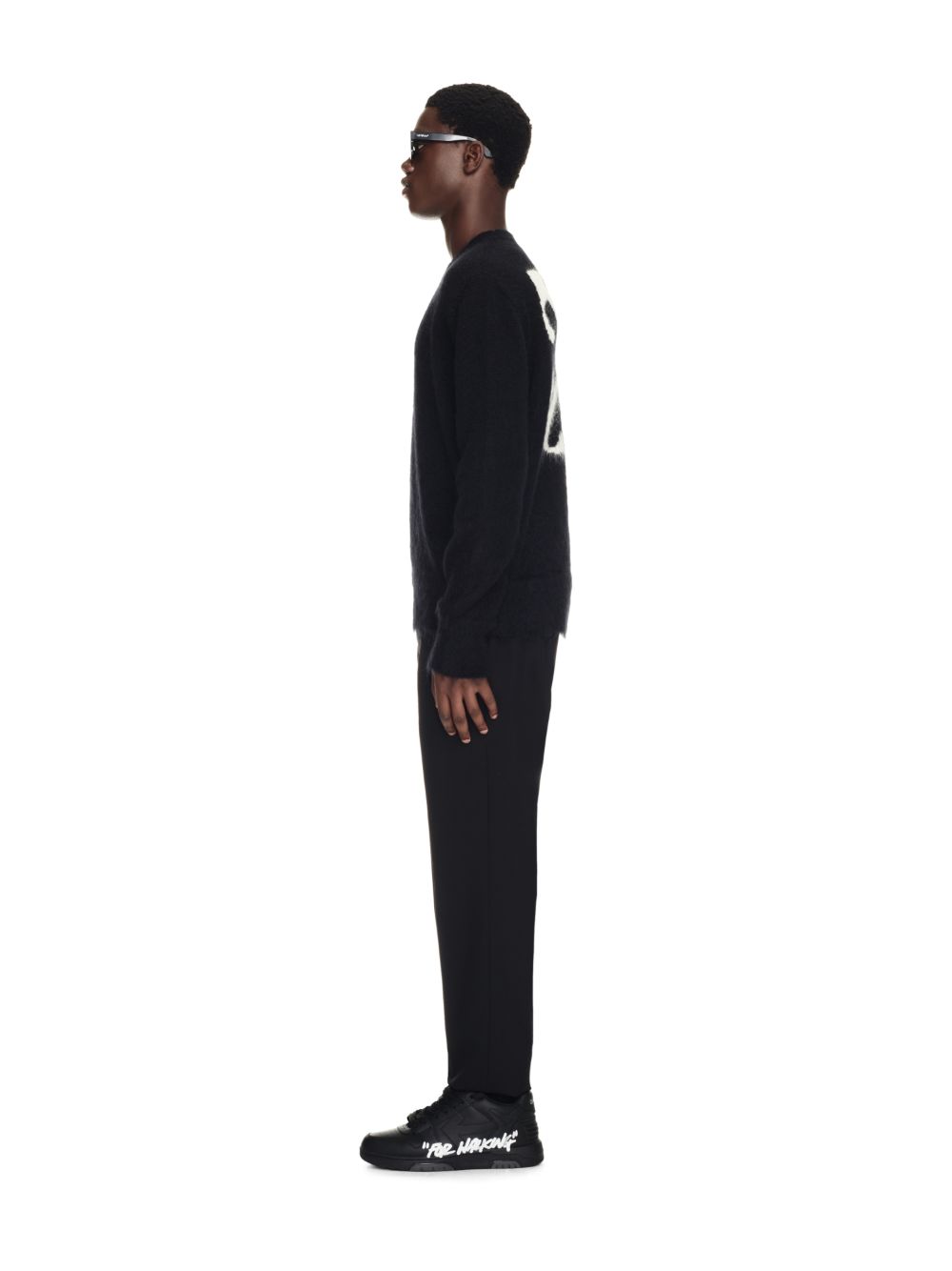Off-White mohair arrow knit crewneck